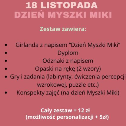 Dzień Myszki Miki - pakiet - 18 Listopada - obrazek 5